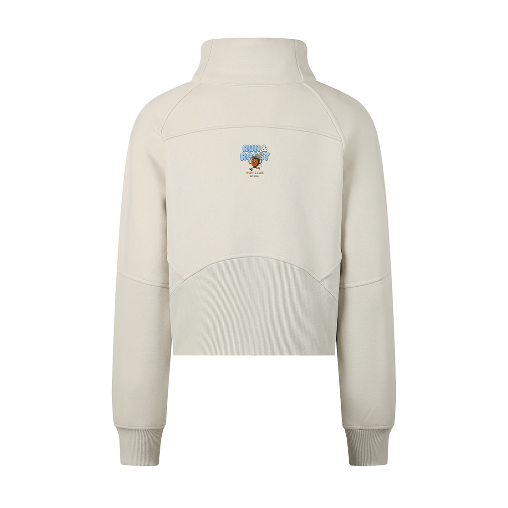 Cropped Half-Zip Sweatshirt