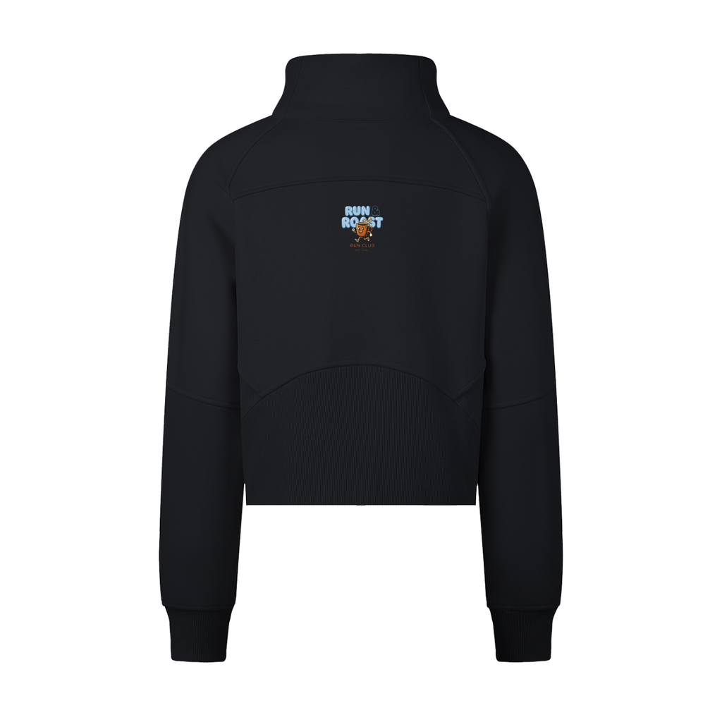 Cropped Half-Zip Sweatshirt